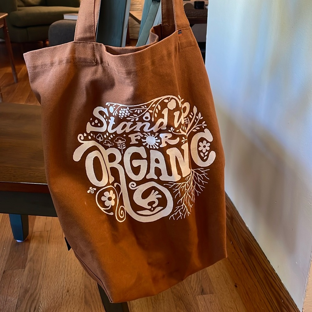 Patagonia tote bag from Root for Revolution collection